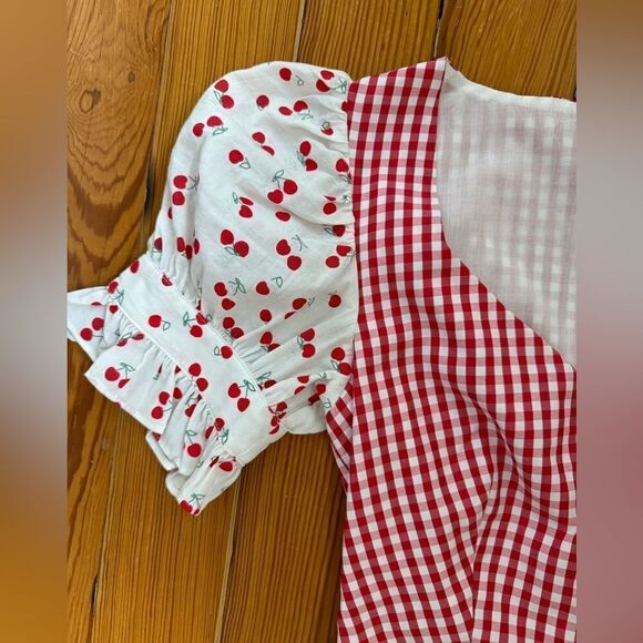 English Factory Cherry Print Dress - Picture 3 of 10